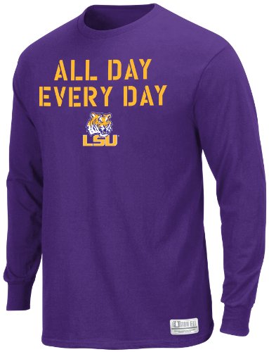 NCAA Men's Lsu Tigers Hitch And Go Long Sleeved Synthetic Tee (Purple,Medium)