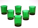 41IEr4DKU1L. SL160  Green Glass Votive Candle Holders (Set of 12)