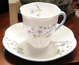 Shelley Bone China Dainty Blue Demi Tasse Cup, Saucer