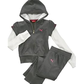 Puma Little Girl Comfy Layered Hoodie