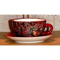 5506 / Teetasse mit Untertasse / Dekor Buddah / Keramik