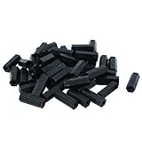 uxcell 六角スタンドオフスペーサー　ナイロン　PCB　スペーサー　メスネジナット　ブラック　M4x20mm　50個入り