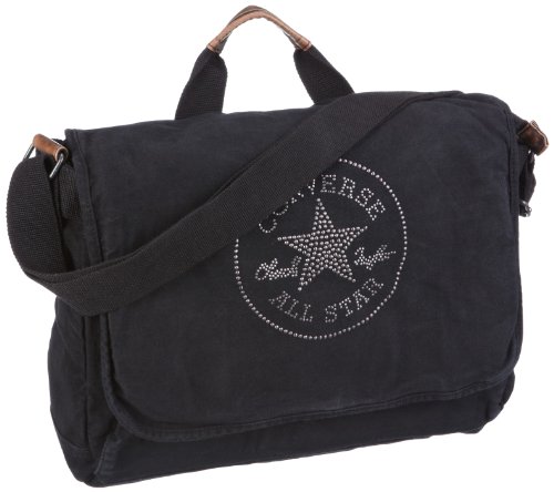 Converse Tasche Vintage Patch Studs Shoulder, black, 35x13x30 cm