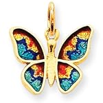 14k gold butterfly charm