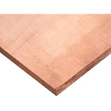 110 Copper Sheet, Unpolished (Mill) Finish, Standard Tolerance, Inch, Meets ASTM B152 Specifications