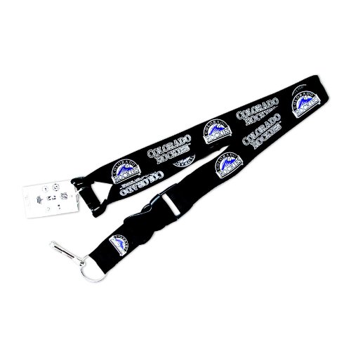 Colorado Rockies Clip Lanyard Keychain Id Ticket Holder - Black