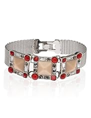 Diamanté Encrusted Square Stretch Bracelet