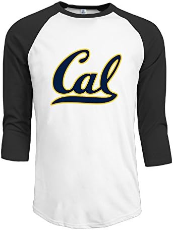 DDTD University Of California Berkeley Cal Logo Men's Comfort Raglan Tees, Black ,XXL