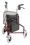 NOVA Traveler 4900 3-Wheel Walker, Red