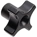 Morton Phenolic Four Arm Knob, Fluted Rim, Threaded Hole, 1/4"-20 Thread Size x 3/8" Thread Length, 1-1/2" Width (Pack of 5)