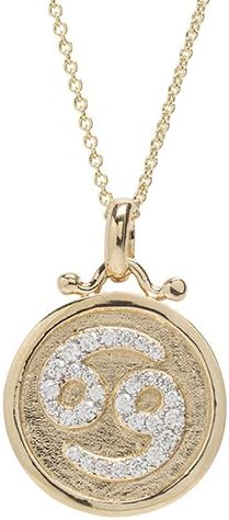 Zodiac Cancer Sign CZ Charm Pendant