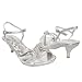 Girl’s Dressy Knotted Strap Rhinestone High Heel Sandals Silver , 10