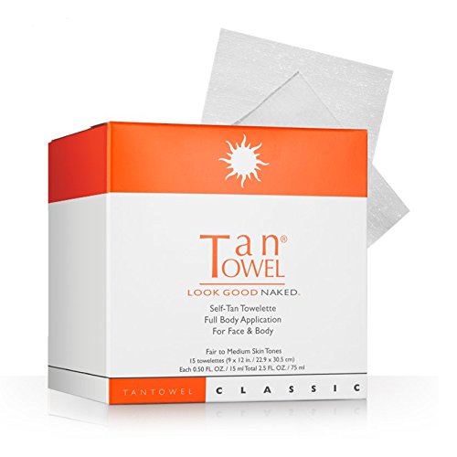 Tan Towel Classic Full Body Towelettes 15 Pack