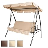Balancelle de jardin Beige - 194 x 167 x 123 cm DIVERSES COULEURS AU CHOIXpar Jago