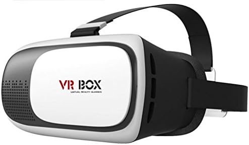 VR Glasses Headset Virtual Reality 3D VR Box (CE,ROHS Tested, Focal and Pupil Distance Adjustment for iPhone Samsung LG Nexus HuaWei HTC, Black/White color)