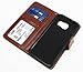 Samsung Galaxy S7 Edge Wallet Case, Bastex Shiny PU Leather Brown Flip Wallet Credit Card Cover for Samsung Galaxy S7 Edge
