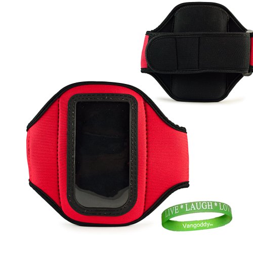 HTC Explorer and HTC Pico Android Phone Neoprene Exercise Armband (RED)