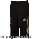 adidas AC Milan Black 3/4 Length Performance Training Shorts