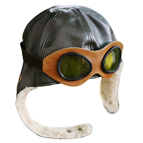 Sealike Pilot Aviator Fleece Cap with Earmuffs (Green)