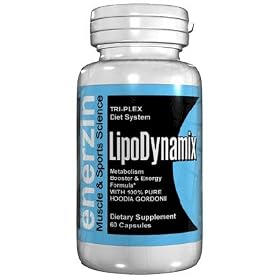 LipoDynamix - 60 Capsules TRI-PLEX Weight Loss System with CLA & Hoodia Gordonii Appetite Suppressant Weight Loss Diet Pills