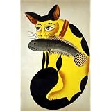 Cat with a fish in its mouth (Print On Demand)