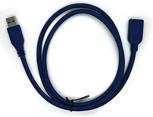 Jesurun® USB3.0 SuperSpeed USB 3.0 Type A Male to Female Extension Cable (Blue 3 Feet (1 Pack))