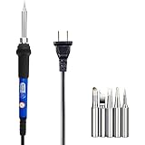 Mudder 60W 110V Adjustable Temperature Welding Soldering Iron with Five Pieces Different Tips for Variously Repaired Usage