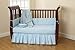 American Baby Company 100% Natural Cotton Percale Fitted Crib Sheet for Standard Crib and Toddler Mattresses, Blue, Soft Breathable, for Boys and Girls