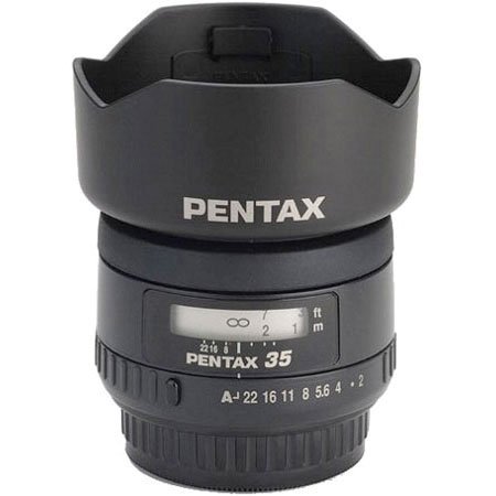Pentax SMCP-FA 35mm f/2.0 AL Lens with Case and Hood