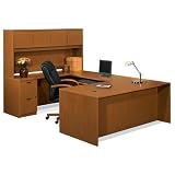 Contemporary Laminate U-Desk with Left Bridge Basyx BL Laminate Collection by Hon Office Furniture -
