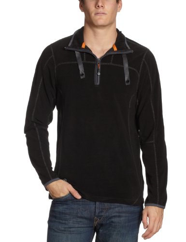 Killtec 19117  Unisex/Herren Microfleece-Rolli mit RV Abidjan, schwarz (200), XL