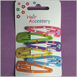 Girls Bright Hearts Hair Clips (6 hair clips) – Great Girls Party Bag Fillers!