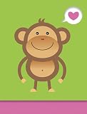 Graphique de France Cute Monkey Purse Notes, 3 x 4 Inches, Multi-Colored Cover Design (PN198)