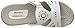 Skechers Women's Reggae Trench Town Slide Sandal, White Leather, 8 M US