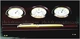 IMAGE OF Brass Clock Thermometer Hygrometer Pen Tray