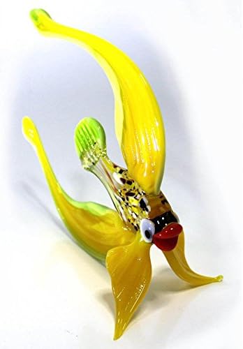 Big Glass Figurine "Yellow Fish" Russian Handmade