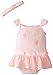 Calvin Klein Baby-Girls Infant Pink Sunsuit with Headband