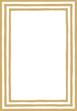 Blank gold wedding invitations