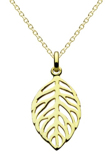 Dew Damen- Halskette Sterling Silber mit vergoldet Open Leaf 98112GD004 Preisvergleich