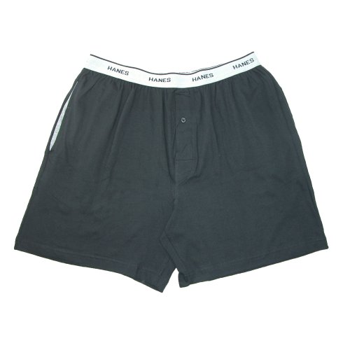 Hanes Mens Cotton Jersey Knit Sleep Shorts with Exposed Waistband