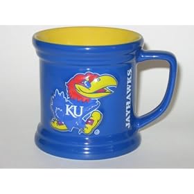 KANSAS JAYHAWKS 11 oz. Team Logo Sculpted COFFEE MUG by 