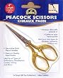 Peacock Embroidery Scissors 4"-Gold Plated