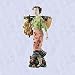 chinese maiden statue fruit basket porcelain sculpture