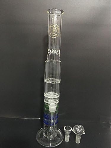 QinFeng Glass Six-Layers Three Colors with Bowl Glass Water Pipe