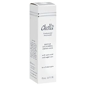 Chella Enzyme Exfoliating Crema Mask with Lactic Acid and Sugar Cane for All Skin Types, 2.5-Ounce Tube