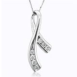 14k White Gold 7 Stone Journey Diamond Pendant Necklace (G-H, SI-I, 0.40 carat)