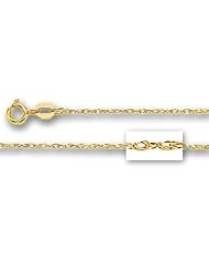 10K Yellow Gold Carded Rope Chain - Width 0.6mm