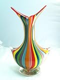 1896 Beautiful Scenery Hand Blown Art Glass Vase