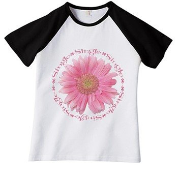 Pink Daisy Single Girl T-Shirt Jr. Miss Cap Sleeve