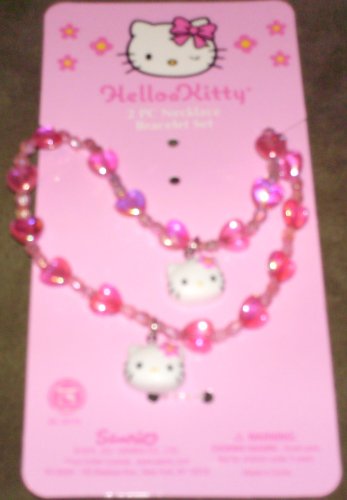 Click here to buy Hello Kitty Hearts Necklace and Bracelet Set by Sanrio.